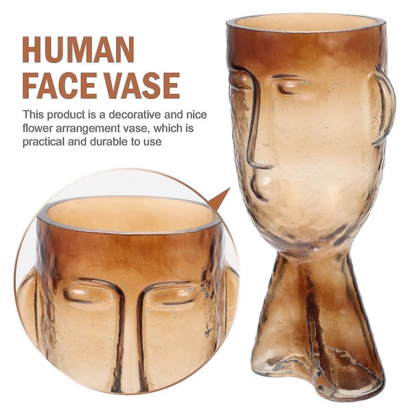Art Human Face Vase Decoration Home Flower Vase Ornament Desktop Vase Adorn Carousel 4