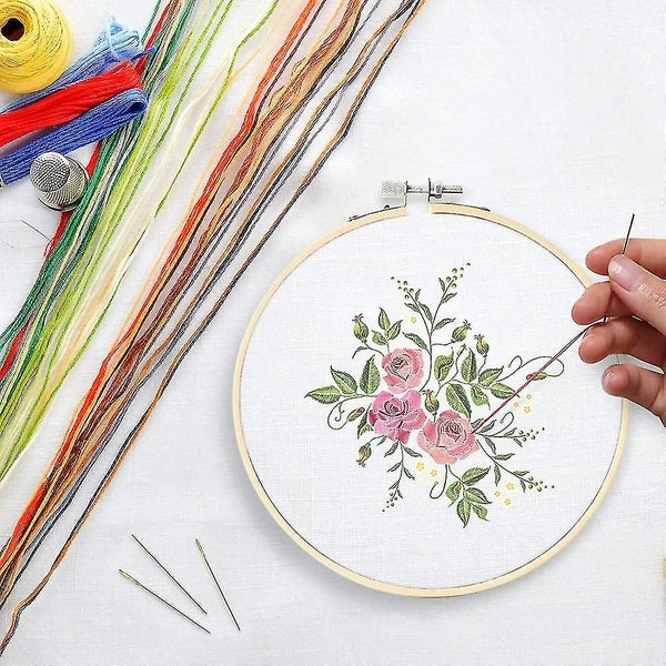 Bamboo Embroidery Hoops 4 Inch, Round Wooden Circle Cross Hoop Ring For Art Craf Carousel 2