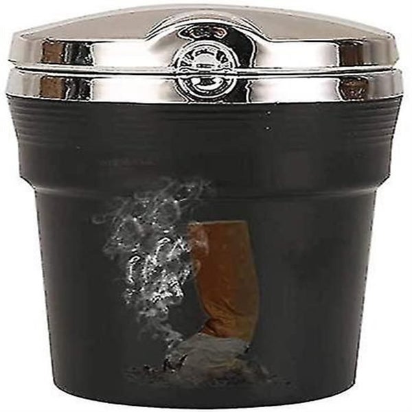 Car Ashtray Led Stainless Steel Ashtray With Lid Cigar Ashtray For Car, Home, Of Carousel 3