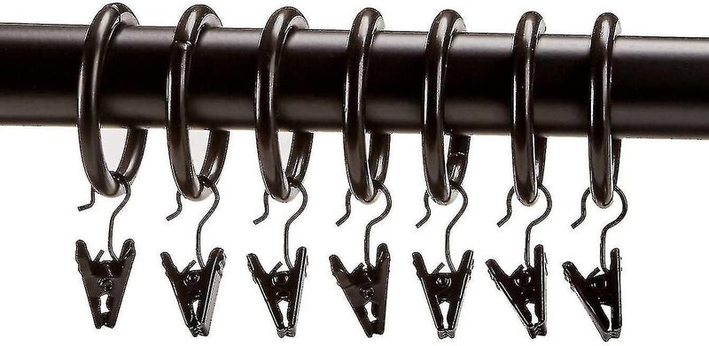 Curtain Rod Clip Rings For 1" Rod, Set Of 20, Bronze Carousel 2