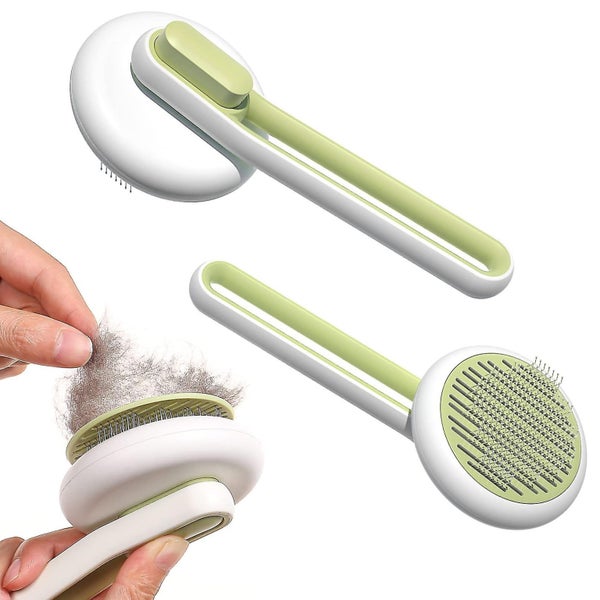 Dog Brush, Cat Brush, Self-cleaning Slicker Brush To Remove Loose Undercoat, Mat Carousel 1