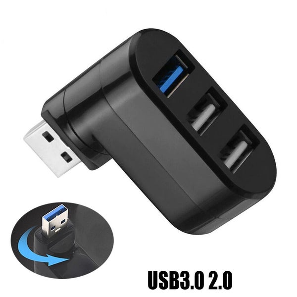 USB Hub 3.0 Adapter Rotate High Speed U Disk Reader Splitter 3 Ports USB 2.0 Carousel 1