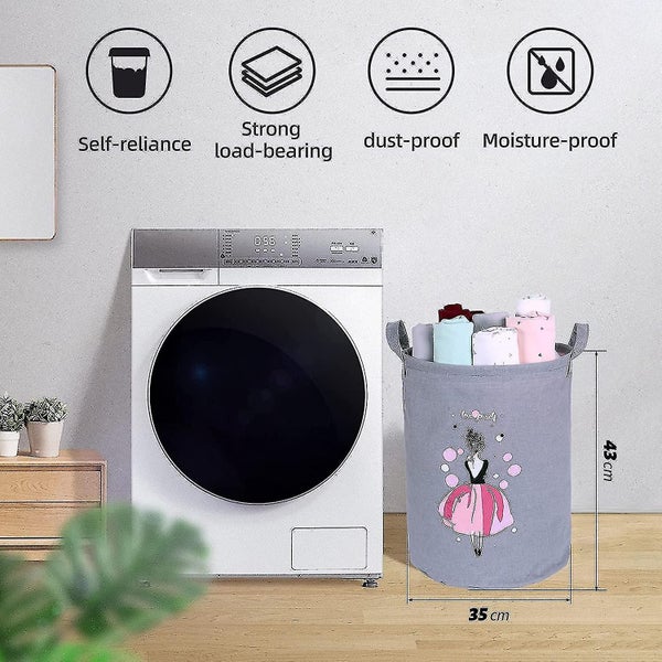 Foldable Waterproof Baby Laundry Basket Storage Basket Dirty Laundry Basket Laun Carousel 5