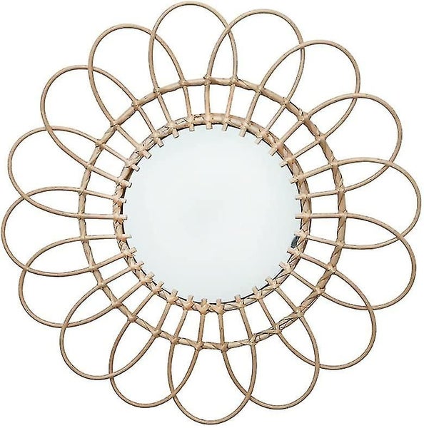 Decorative Rattan Mirror Wall Decor Rattan Mirror Living Room Bedroom Hallway Ro Carousel 1