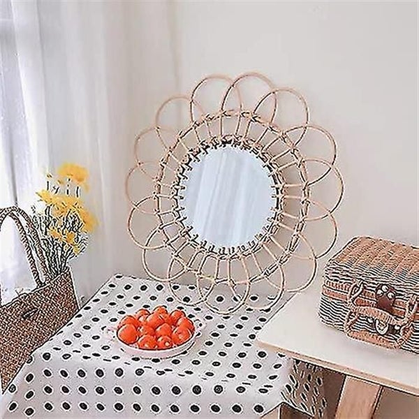 Decorative Rattan Mirror Wall Decor Rattan Mirror Living Room Bedroom Hallway Ro Carousel 2