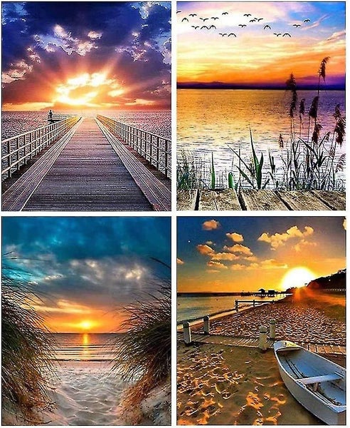 Diamond Painting, 4 Pack Diy 5d Diamond Painting Pictures, Diamond Painting Kits Carousel 1