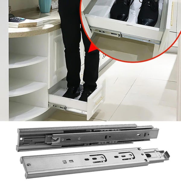 Drawer Slide Heavy-duty Mute Smooth 3 Folds Soft Closing Ball Bearing Drawer Sli Carousel 1