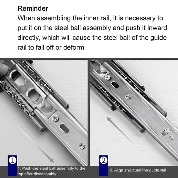 Drawer Slide Heavy-duty Mute Smooth 3 Folds Soft Closing Ball Bearing Drawer Sli Carousel 3