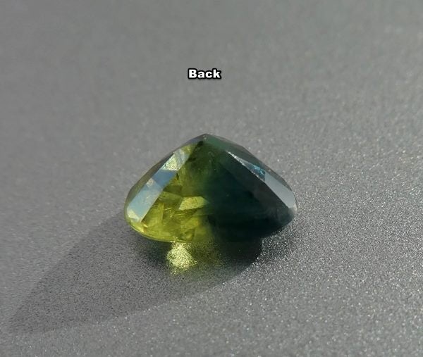 0.88CT SPLENDID HEART CUT 100% NATURAL YELLOW GREEN BLUE SAPPHIRE Carousel 4