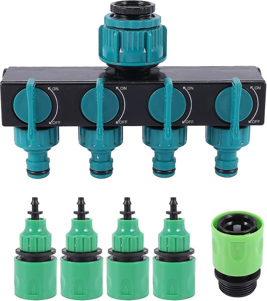 Garden Drip Irrigation Kit - 4 Way Faucet - Hose Splitter 4/7 Or 8/11 - Installa Carousel 1