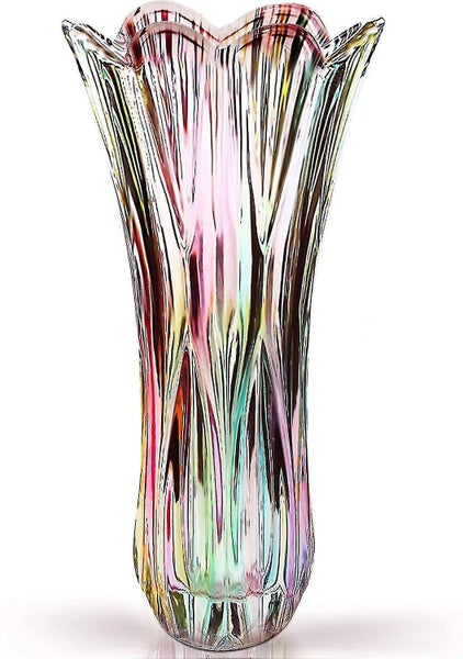 Flower Vase Phoenix Tail Shape Thickened Crystal Glass For Home Decor, Wedding O Carousel 1