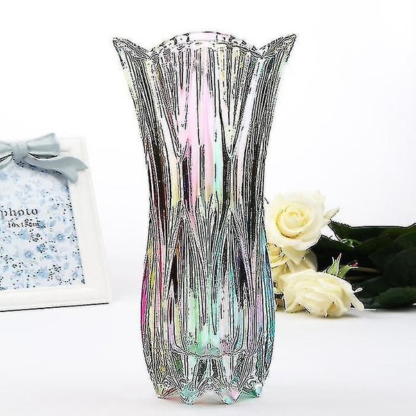 Flower Vase Phoenix Tail Shape Thickened Crystal Glass For Home Decor, Wedding O Carousel 4