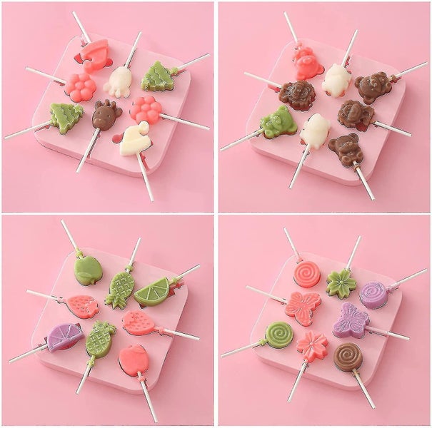 Fun Shapes Silicone Lollipop Molds Chocolate Hard Candy Mold For Kids Baking Bir Carousel 2
