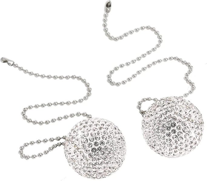 Crystal Rhinestones Ball Pull Chain Adjusting Extension Chain For Ceiling Fan Pu Carousel 2