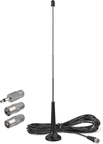 Fm Dab Radio Antenna Aerial 75 Ohm F Plug And 3 Meter Extension Cable Carousel 1