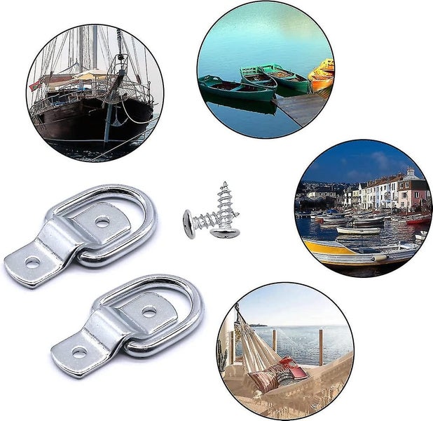 D Ring Tie Downs,set Of 6 Stainless Steel Heavy Duty Lashing Rings With 12 Screw Carousel 5