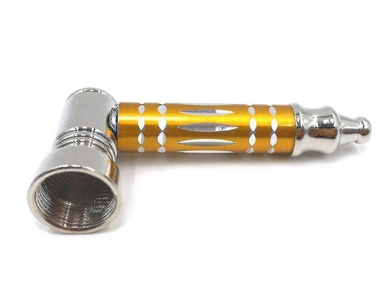Creative Small Metal Mini Pipe, Classic Small Tobacco Pipe1 Pcsyellow)64141716282753111
