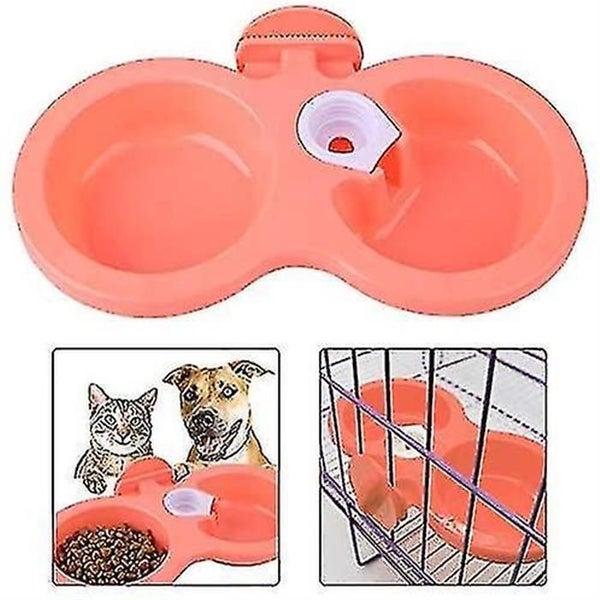 Double Hanging Pet Bowl Pet Food Feeder Feeding Bowl Dog Cat Rabbit Bird Food Ba Carousel 1
