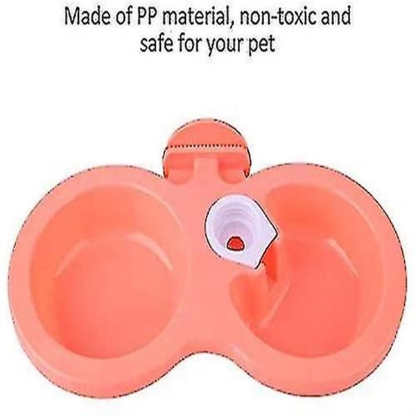 Double Hanging Pet Bowl Pet Food Feeder Feeding Bowl Dog Cat Rabbit Bird Food Ba Carousel 4