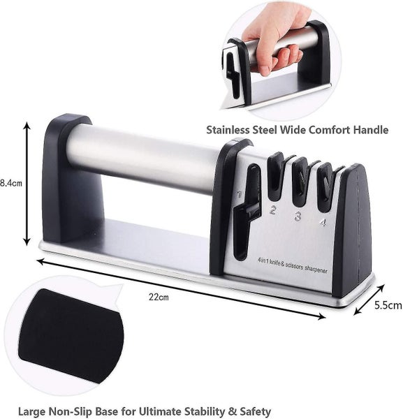 Knife Sharpeners,manual Scissor Sharpeners Tools With 4 Stages Sharpener For Kit Carousel 2