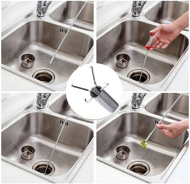 Drain Unblocker, 6 Pack Sink Unblocker Tool, Snake Drain Cleaner, Drain Hair Rem Carousel 5