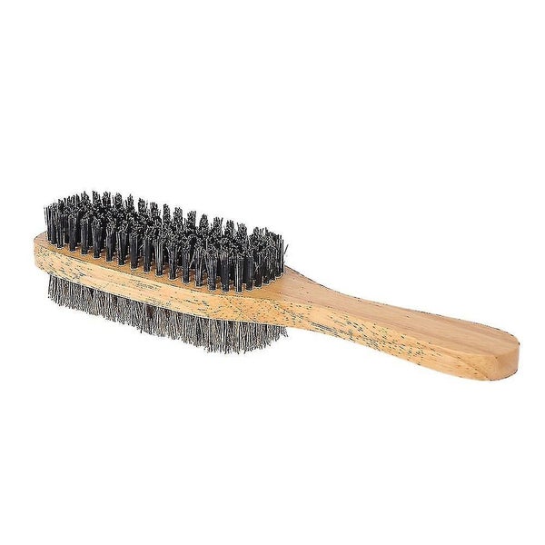 Men's Beard Brush Double-sided Facial Hair Brush Shaving Comb Male Mustache Brus Carousel 2