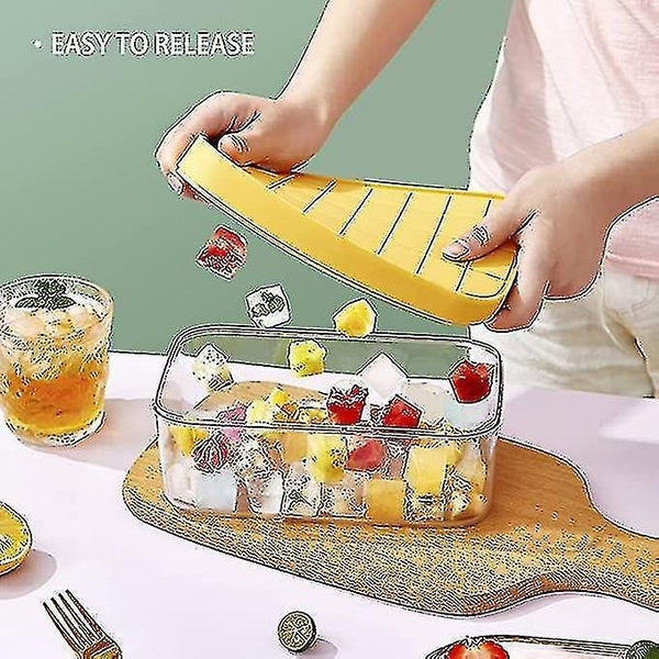 Ice Cube Tray With Lid And Bin Food-grade Silicone Ice Maker 28 Grids Ice Cube M Carousel 2