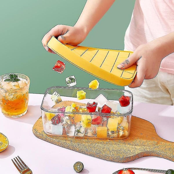 Ice Cube Tray With Lid And Bin Food-grade Silicone Ice Maker 28 Grids Ice Cube M Carousel 6