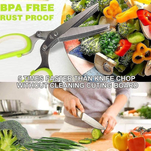 Herb Scissors Set Cool Kitchen Gadgets Gifts Kitchen Shears Scissors With Stainl Carousel 2