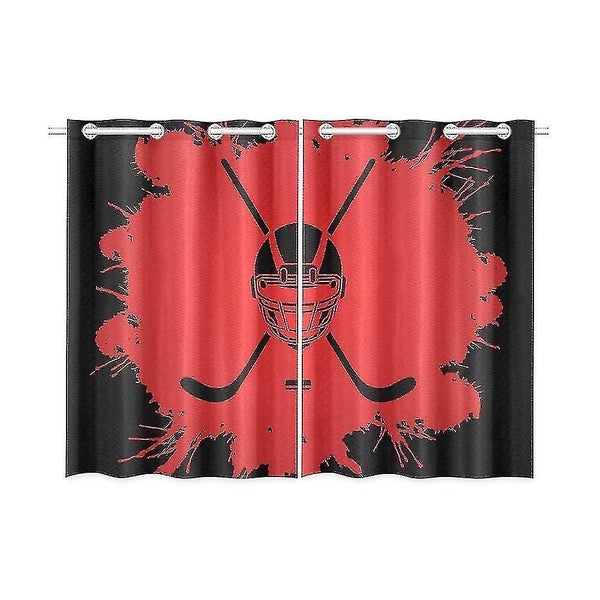 Cool Hockey Sports Window Curtains Kitchen Curtain Room Bedroom Drapes Curtains Carousel 1