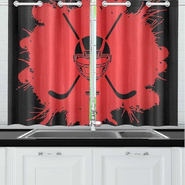 Cool Hockey Sports Window Curtains Kitchen Curtain Room Bedroom Drapes Curtains Carousel 3