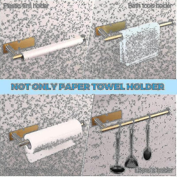 Kitchen Roll Holder Self Adhesive/punching Bathroom Paper Towel Holder Under Cab Carousel 5