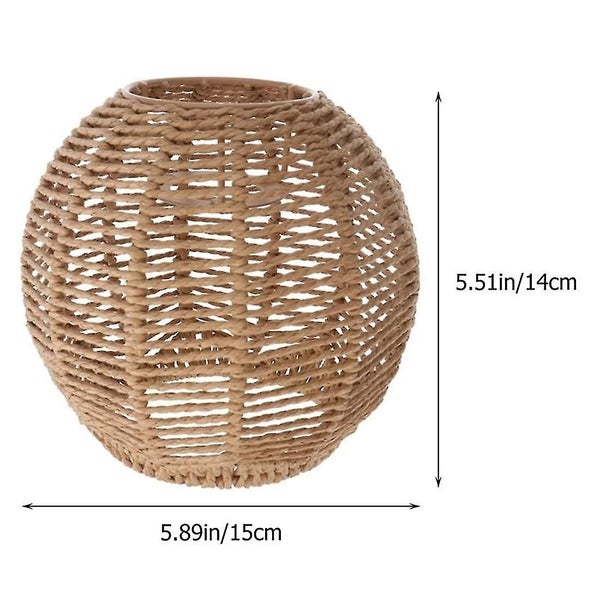 Home Lighting Rattan Lamp Cover Handmade Woven Chandelier Retro Lampshade Homest Carousel 2