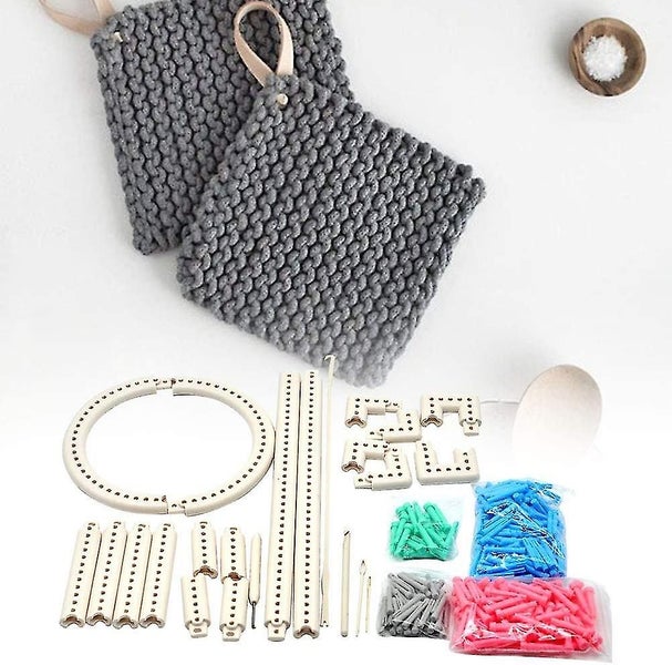 Knit Weave Loom Kit, Heilwiy Multi-function Craft Yarn Knitting Board Knit Weave Carousel 4