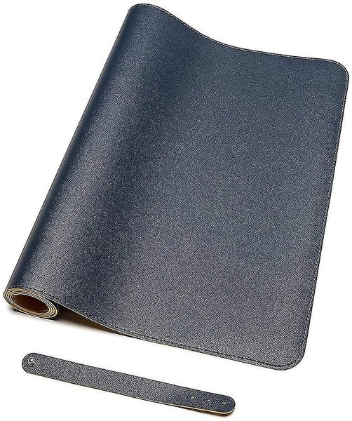 Leather Desk Pad 24" X 17" Desk Pad Waterproof Black Glossy Mouse Pad Carousel 3
