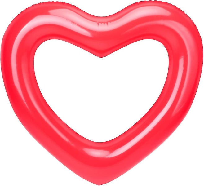 Inflatable Swim Rings, 47.3" X 39.4" Heart Shaped Swimming Pool Float Loungers T Carousel 1