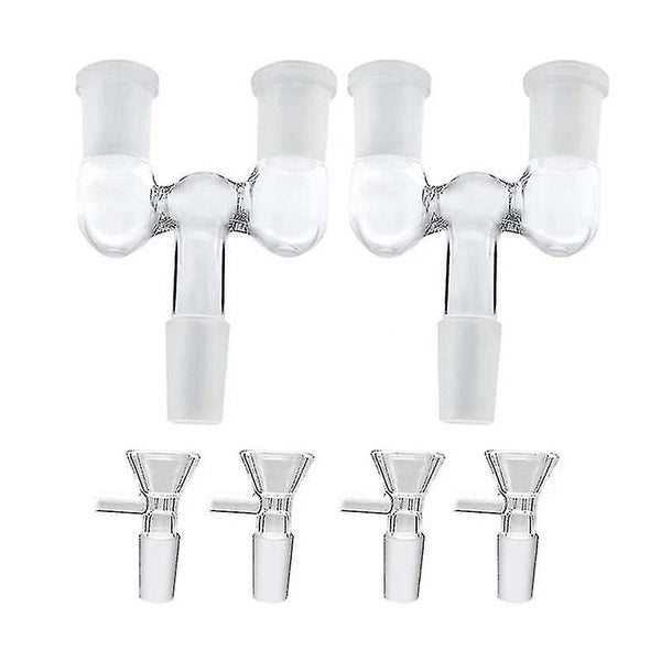 Glass Tube Adapter,2pc 14mm Male To Double 14 Mm Female Adapter63616996852610111
