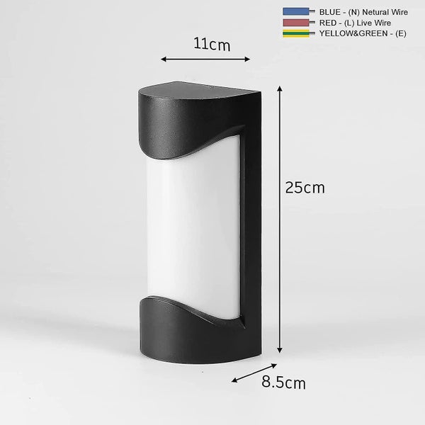 Led Outdoor Wall Light 12w Waterproof Ip65 Anthracite Aluminum Lighting Decorati Carousel 2