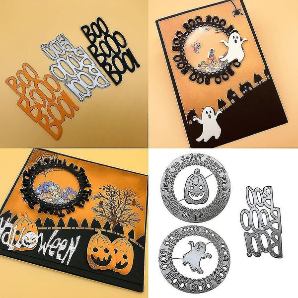 Halloween Boo Ghost Pumpkin Metal Cutting Dies Stencil Scrapbooking Diy Album St Carousel 2