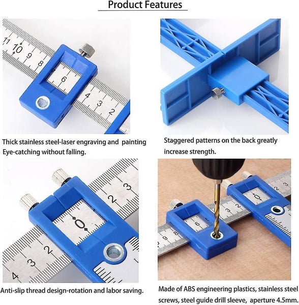 Hole Punch Locators Adjustable Drill Guide Sleeves Cabinet Hardware Fixtures Hol Carousel 5
