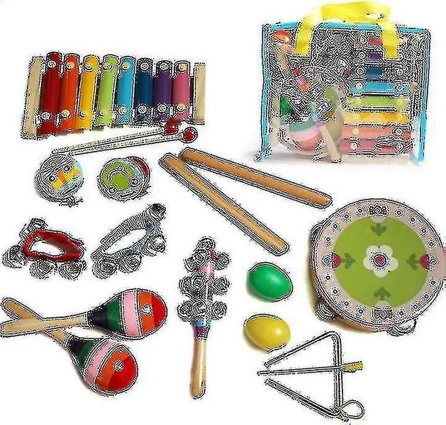 Kids Musical Instruments, 14 Pcs Wooden Percussion Music Instrument Toys For Kid Carousel 4