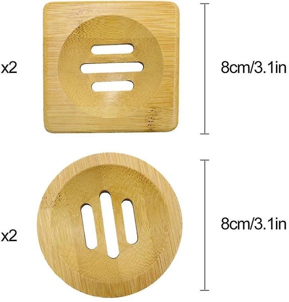 Handmade Soap Dish, 4 Bamboo Soap Dishes, Shower Soap Dish, Rectangular Carousel 2