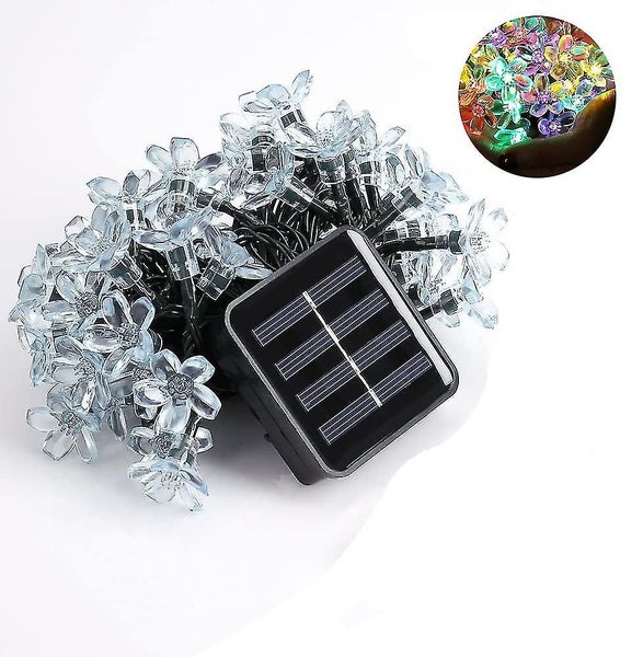 Solar Light Chain Outside Flowers, 7m 50 Leds Light Chain Solar Outside Waterpro Carousel 2