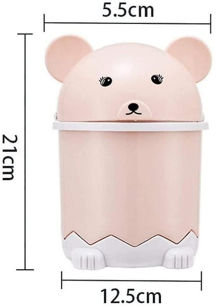 Mini Paper Basket Rolling Type Desktop Cover Waste Bins Trash Can Bucket Kitchen Carousel 2