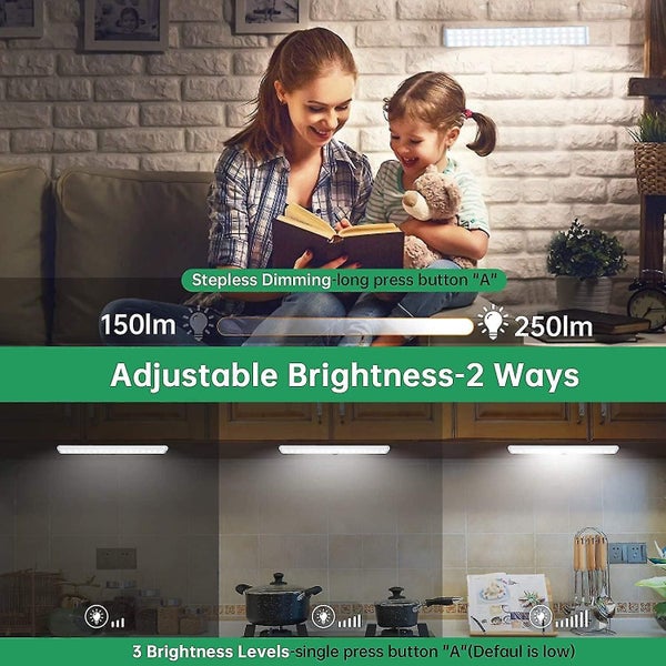 Led Sensor Light Motion Detector Kitchen Light Bar 2 Pieces Heilwiy Under Cabine Carousel 2