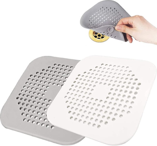 Hair Catcher,square Drain Cover Silicone Drain Tub Stopper,for Bathtubs Carousel 1