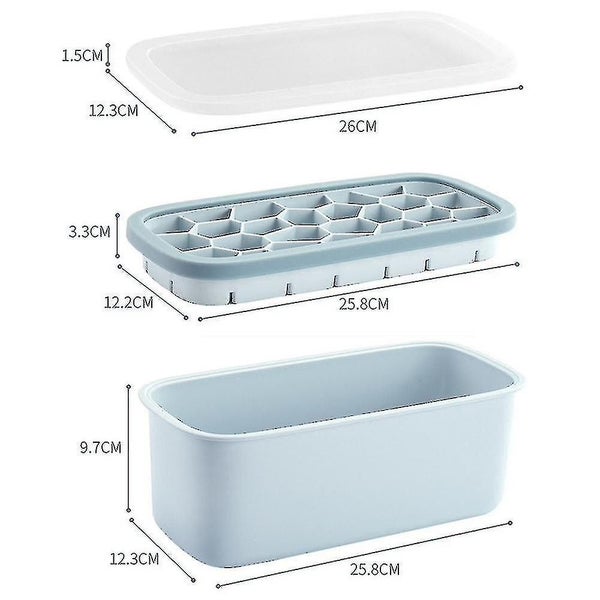 Ice Cube Tray,ice Bin For Freezer With Lid,double Layer Carousel 2