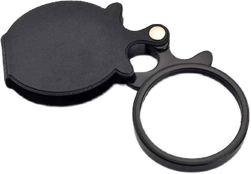 Mini Folding Pocket Magnifying Glasses With Rotating Protective Case For Reading Carousel 5