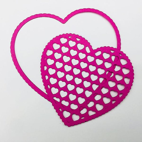 Heart Love Metal Cutting Dies Stencil Scrapbooking Diy Album Stamp Paper Card Carousel 3