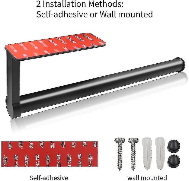 Kitchen Roll Holder Wall Mounted Self Adhesive Under Cabinet Kitchen Paper Carousel 2